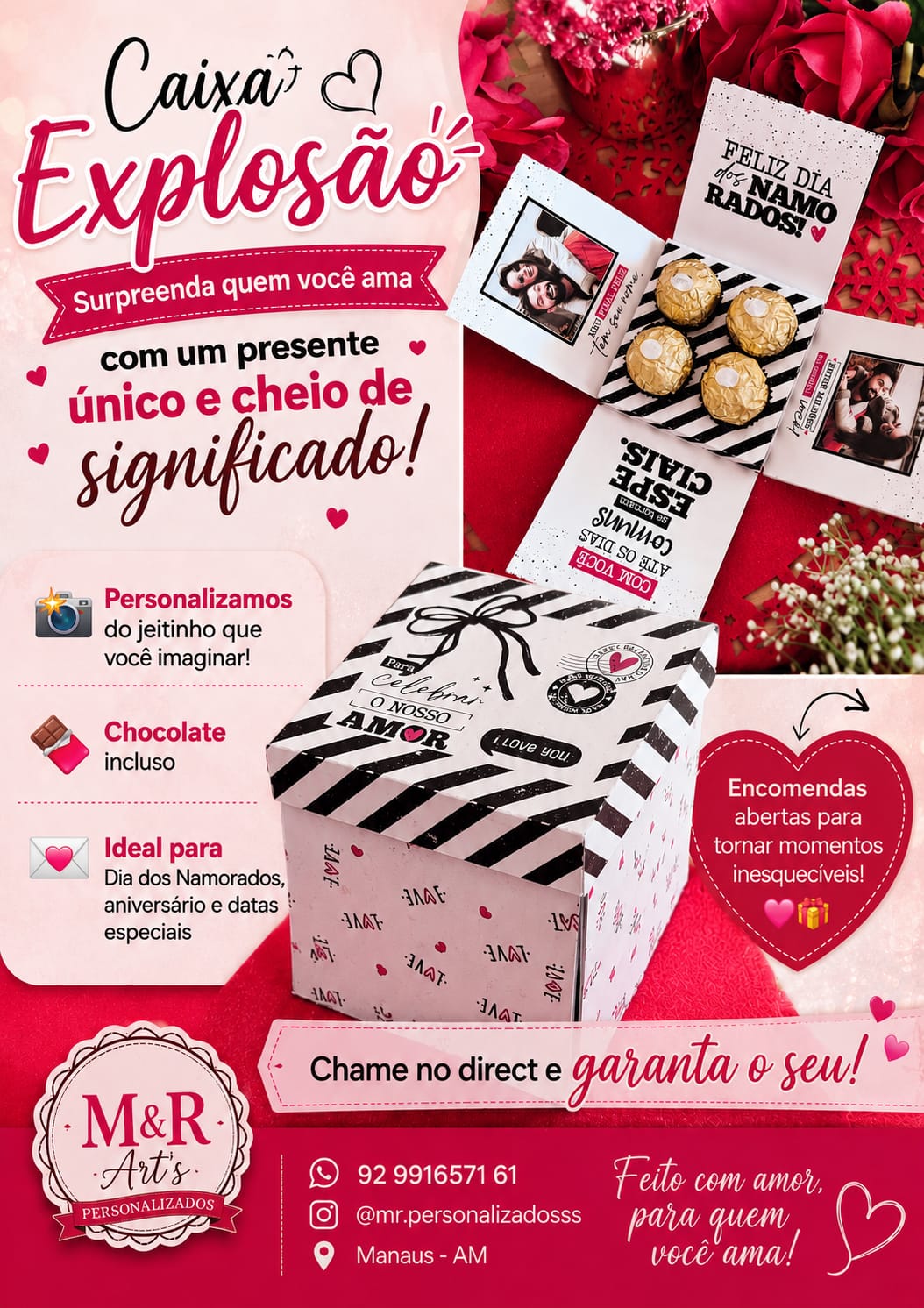 Caneca e peças personalizadas para presente