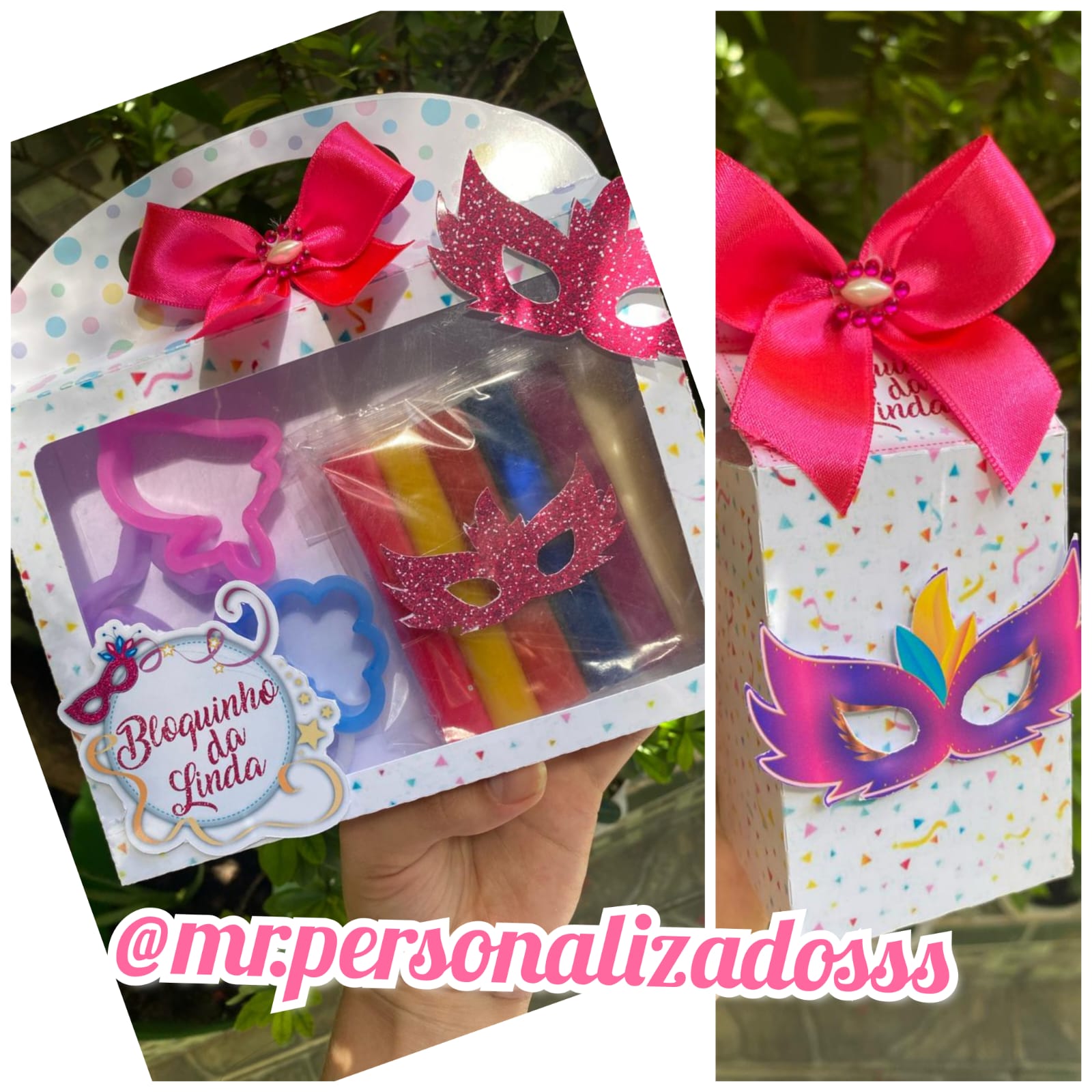 Arte com sugestões de presentes personalizados